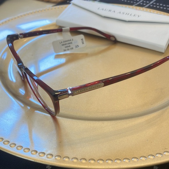 LAURA ASHLEY 54-16-135 WINE LADIES GLASSES EYEWEAR FRAMES ELEGANT CLASSIC - Picture 2 of 5